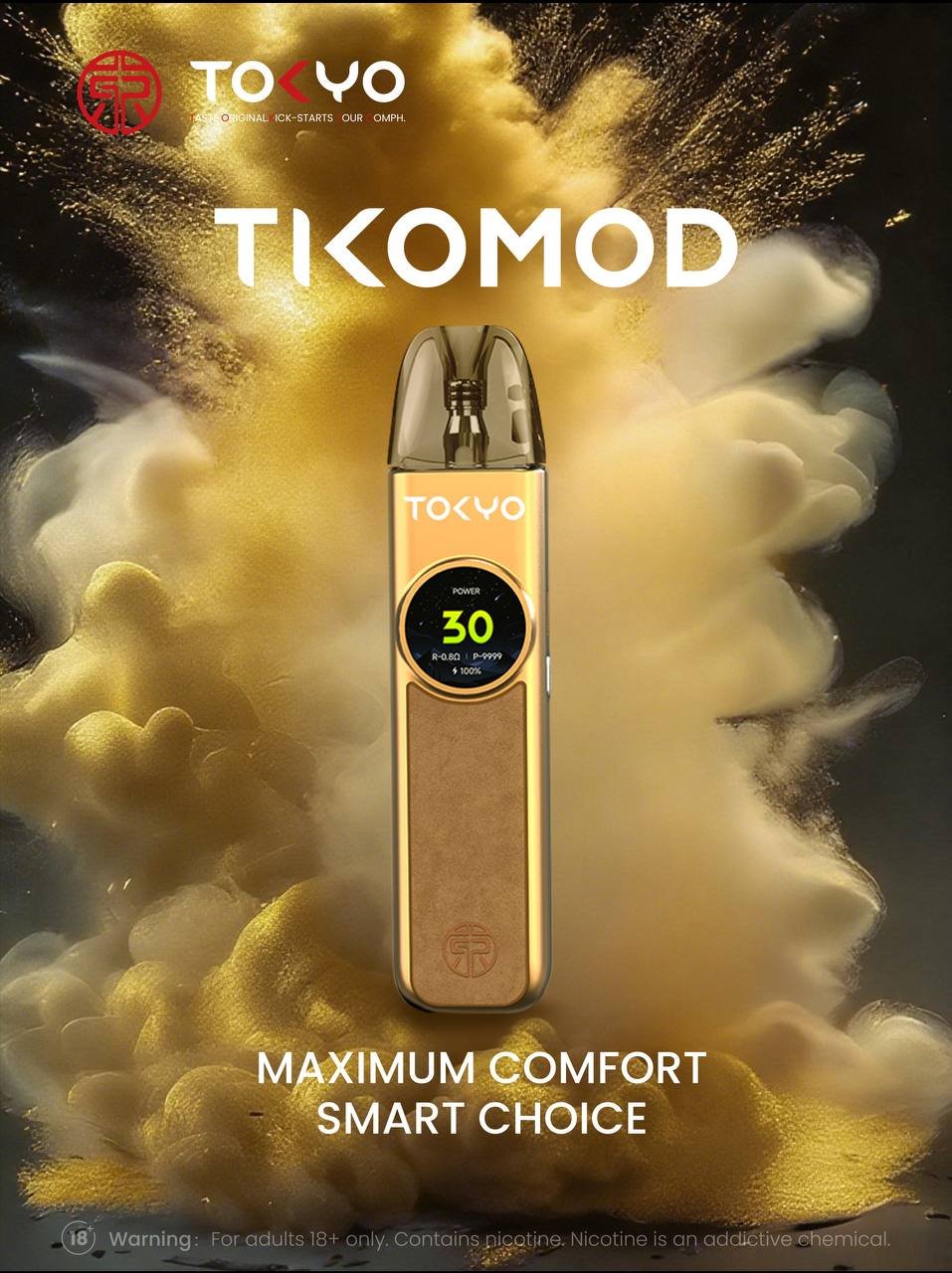 【30W 暴力輸出】Tokyo 東京帝刻注油主機 1200mAh 電量怪獸、全天候不斷電的極致續航 精準側邊氣流控制、掌握每一口吸阻細節 台灣現貨:圖片 6